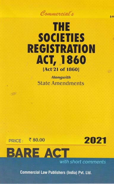 Image of - Societies Registration Act, 1860 alongwith State Amendments