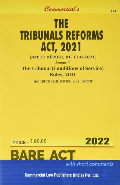 Image of - Tribunal Reforms Act, 2021 with Tribunal Reforms (Conditions ...) Rules, 2021