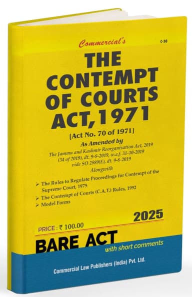Image of - Contempt of Courts Act, 1971 alongwith Rules to Regulate Proceedings for Contempt of Supreme Court, 1975