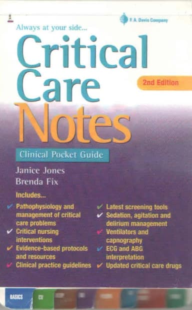Image of - (Old)Critical Care Notes:Clinical Pocket Guide | Paperback