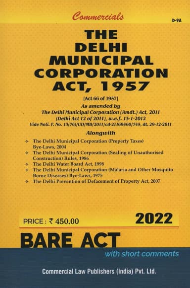 Image of - Delhi Municipal Corporation Act, 1957 with Rules