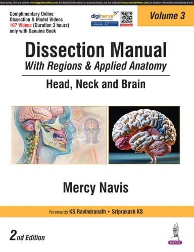 Image of - Dissection Manual With Regions & Applied Anatomy Head, Neck And Brain Vol.3 | Paperback