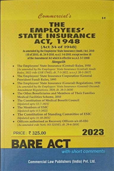 Image of - Employees’ State Insurance Act, 1948 with Rules and Reg.