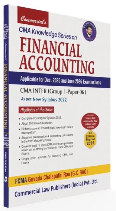 Image of - Financial Accounting (CMA Inter G-1 Paper 6) 3rd Edition