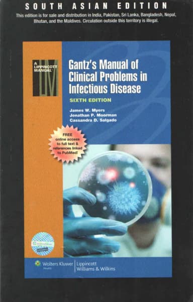 Image of - Gantz'S Manual Of Clinical Problems In Infectious Disease (Sae) | Paperback