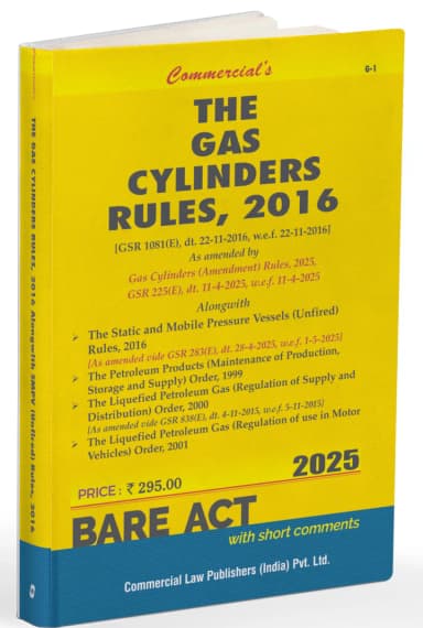 Image of - Gas Cylinders Rules, 2016 alongwith Allied Rules and Orders