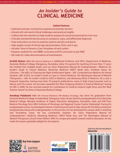 Back Image of - An Insider’s Guide to Clinical Medicine | Part-1