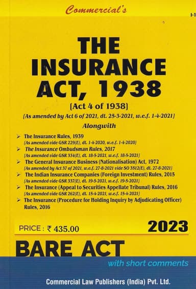 Image of - Insurance Act, 1938