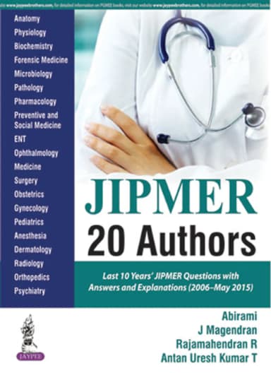 Image of - Jipmer 20 Authors Last 10 Years'Jipmer Question With Answers And Explanations (2006-May 2015) | Paperback