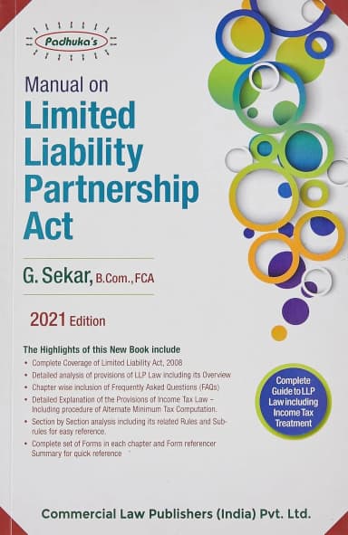 Image of - Manual on Limited Liability Partnership 2021 Edition