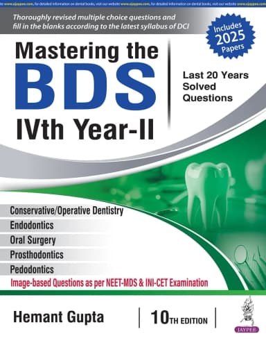 Image of - Mastering The Bds Ivth Year-Ii (Last 20 Years Solved Questions) | Paperback