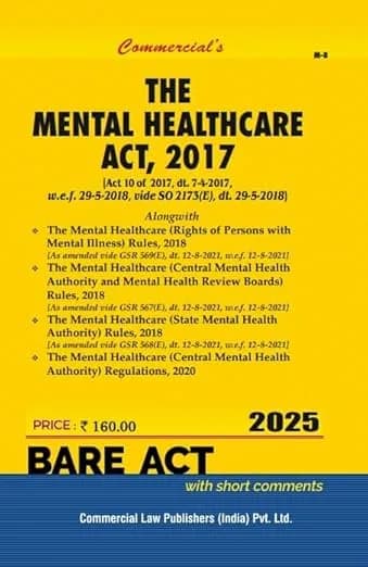 Image of - Mental Healthcare Act, 2017 with Rules, 2018