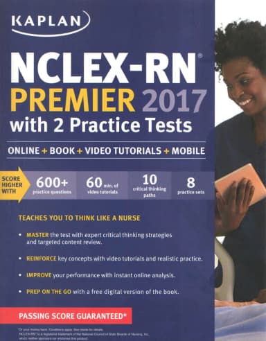 Image of - Nclex-Rn Premier 2017 With 2 Practice Tests | Paperback