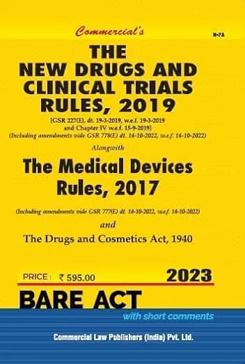 Image of - New Drugs and Clinical Trial Rules 2019 along with allied Acts and Rules