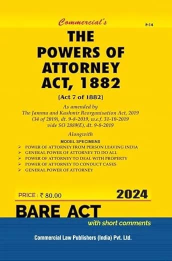 Image of - Power-of-Attorney Act, 1882