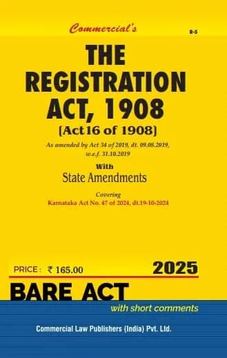 Image of - Registration Act, 1908 with State Amendments