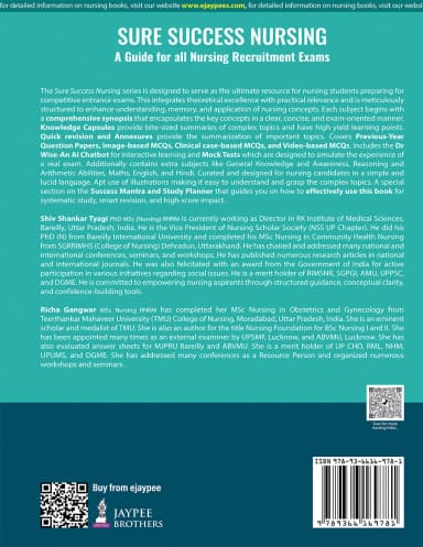 Back Image of - Sure Success Nursing: A Guide for all Nursing Recruitment Exams 1st Edition | Paperback