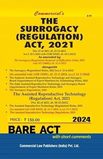 Image of - Surrogacy Regulation Act, 2021 along with Assisted Reproductive Technology (Regulation) Act, 2021 and Allied Rules