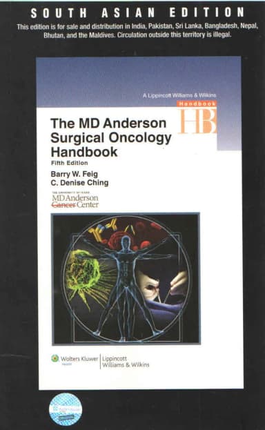 Image of - (Old) The M.D. Anderson Handbook Surgical Oncology(Sae)