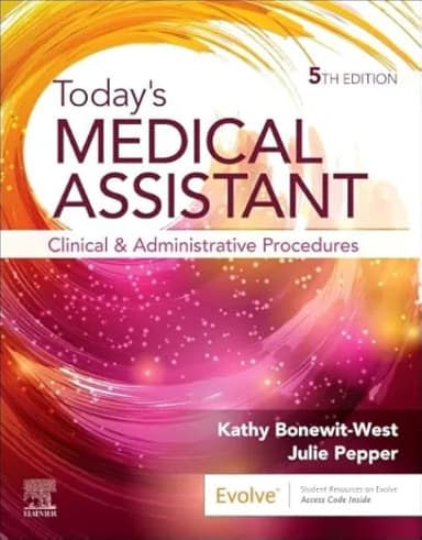 Image of - Today's Medical Assistant: Clinical and Administrative Procedures -5th Edition