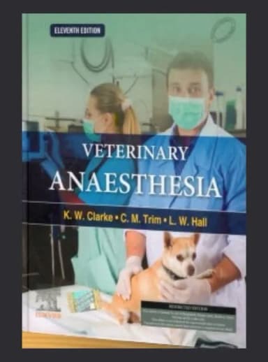 Image of - Veterinary Anaesthesia 11e | Hardcover