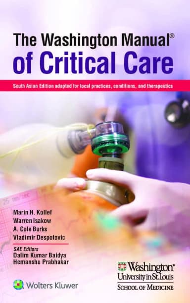 Image of - The Washington Manual Of Critical Care (SAE) | Paperback