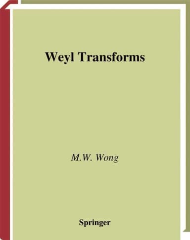 Image of - Weyl Transforms (Universitext)