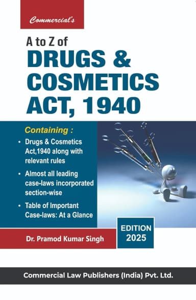 Image of - A to Z of Drugs and Cosmetics Act, 1940
 2025 Edtiion