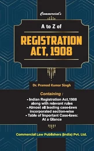 Image of - A to Z of Registration Act, 1908
 1st Edition