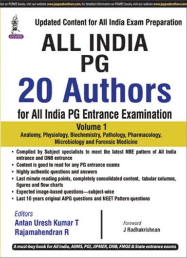 Image of - All India PG 20 Authors for All India PG Entrance Examination (Volume 1)