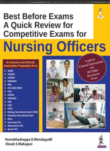 Image of - Best Before Exams - A Quick Review for Competitive Exams for Nursing Officers