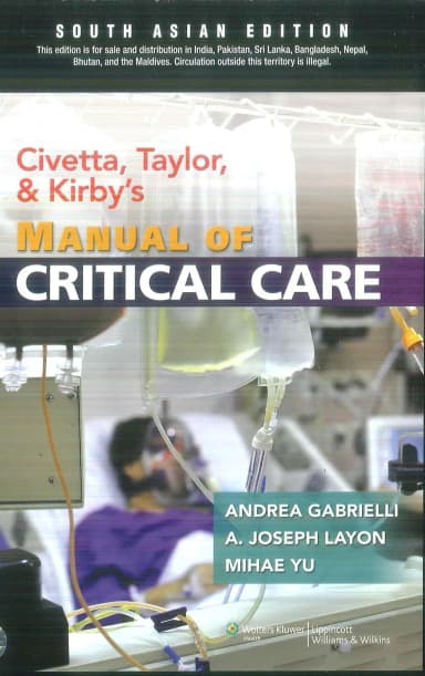 Image of - Civetta, Taylor, and Kirby's Manual of Critical Care- 1E
