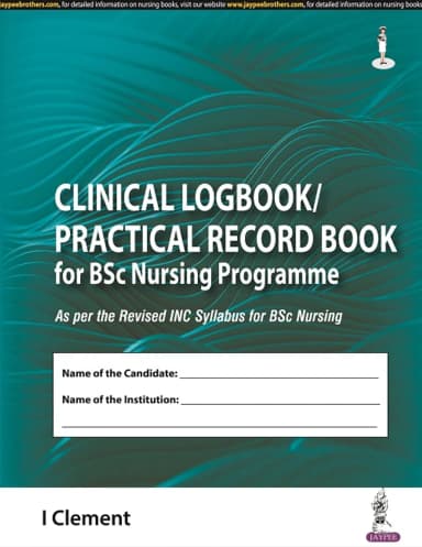 Image of - Clinical Logbook/Practical Record Book for BSc Nursing Programme