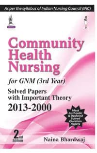 Image of - COMMUNITY HEALTH NURSING FOR GNM (3RD YEAR) SOLVED PAPERS WITH IMPORTANT THEORY 2013-2000 (2/E