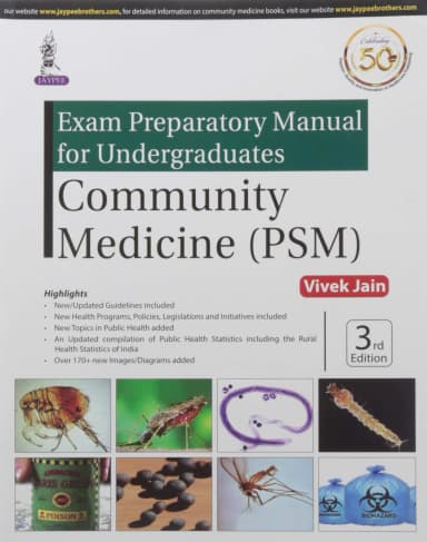 Image of - EXAM PREPARATORY MANUAL FOR UNDERGRADUATES COMMUNITY MEDICINE (PSM)\n