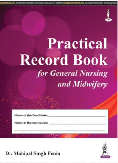 Image of - General Nursing and Midwifery Practical Record Book - 1st Edition