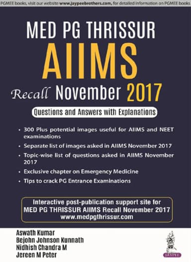 Image of - MED PG THRISSUR AIIMS | Recall November 2017