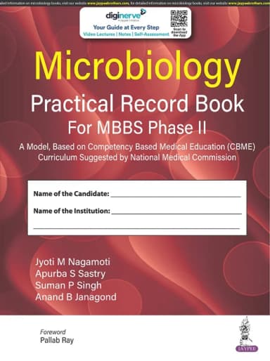 Image of - Microbiology Practical Record Book for MBBS Phase II
