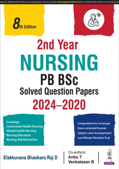Image of - Nursing PB BSc Solved Question Papers 2024-2020 (2nd Year)