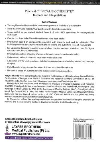 Back Image of - PRACTICAL CLINICAL BIOCHEMISTRY: METHODS AND INTERPRETATIONS 5th Edition
