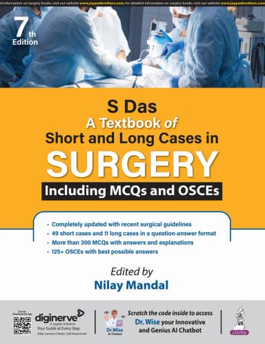 Image of - S Das A Textbook of Short and Long Cases in Surgery Including MCQs and OSCEs