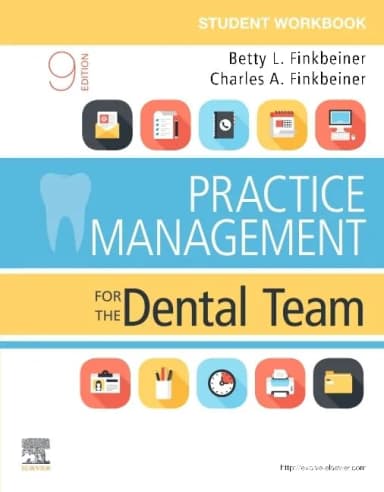 Image of - Student Workbook for Practice Management for the Dental Team-9E