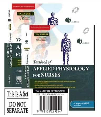 Image of - Textbook of Applied Anatomy and Physiology for Nurses (2 Vol) -3E