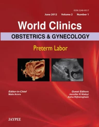 Image of - World Clinics Obstetrics and Gynecology Vol - 2 No. 1 - Preterm Labor