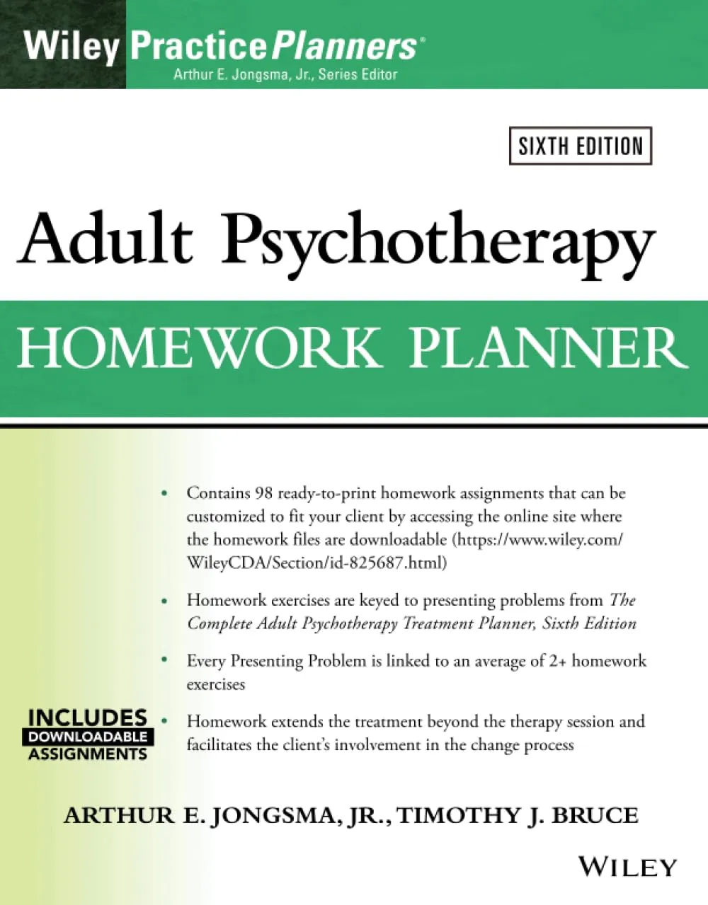 Adult Psychotherapy Homework Planner | 6th Edition | Paperback