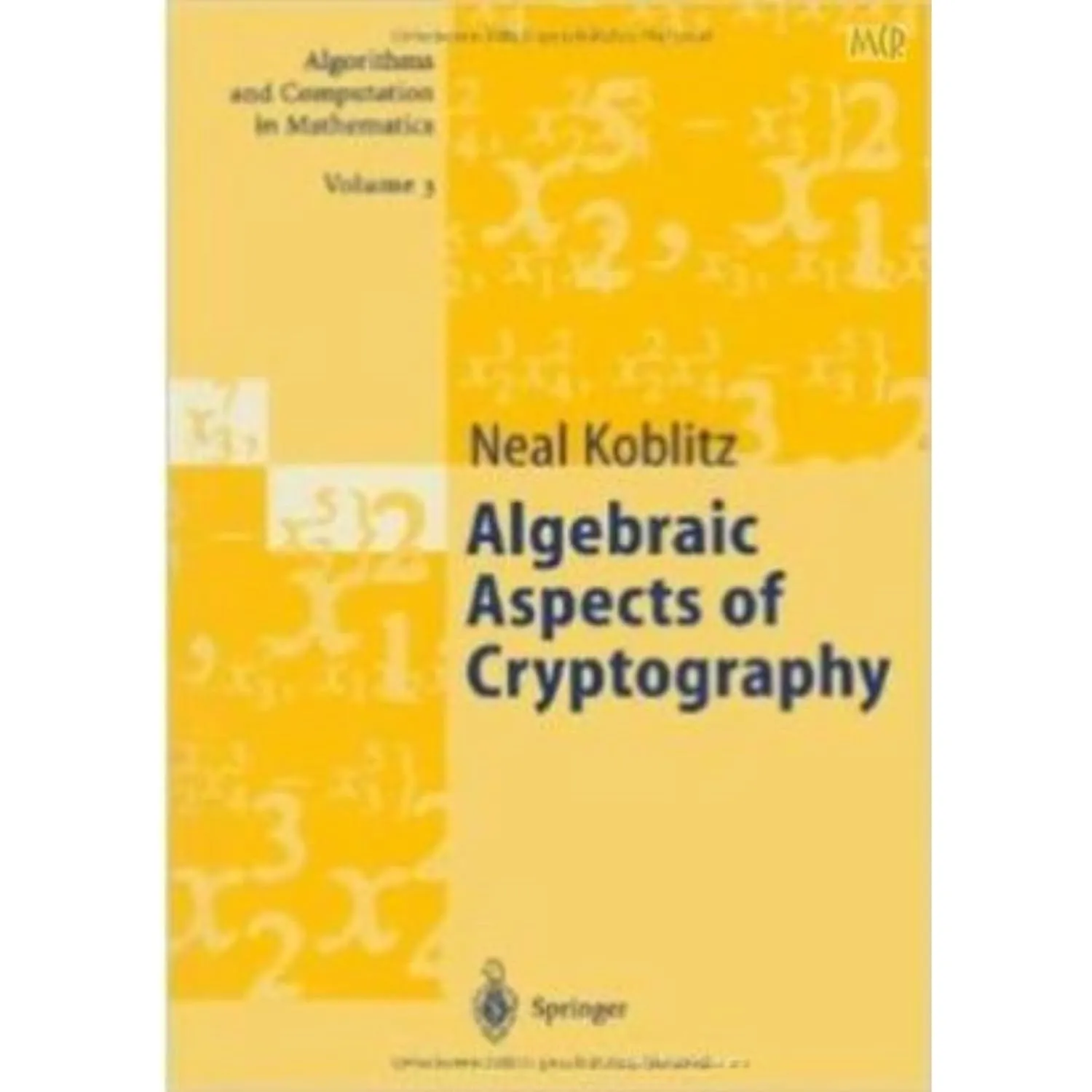 Algebraic Aspects of Cryptography | Paperback