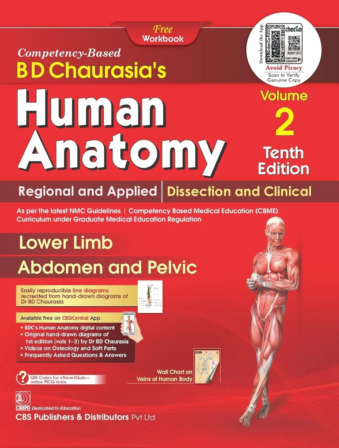 BD Chaurasias Human Anatomy 10th Edition Vol 2 Regional And Applied Dissection And Clinical Lower Limb Abdomen And Pelvis With Free Workbook And Ebooks | PaperbackPre-