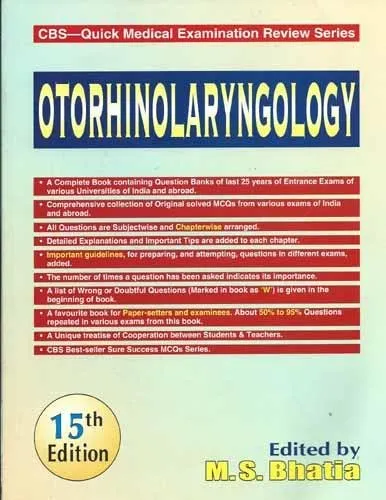 CBS Quick Medical Examination Review Series Otorhinolaryngology | 15th Edition | Paperback