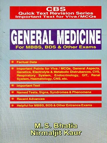 CBS Quick Text Revision Series Important Text for Viva / MCQs General Medicine for MBBS | BDS and Other Exams | Paperback