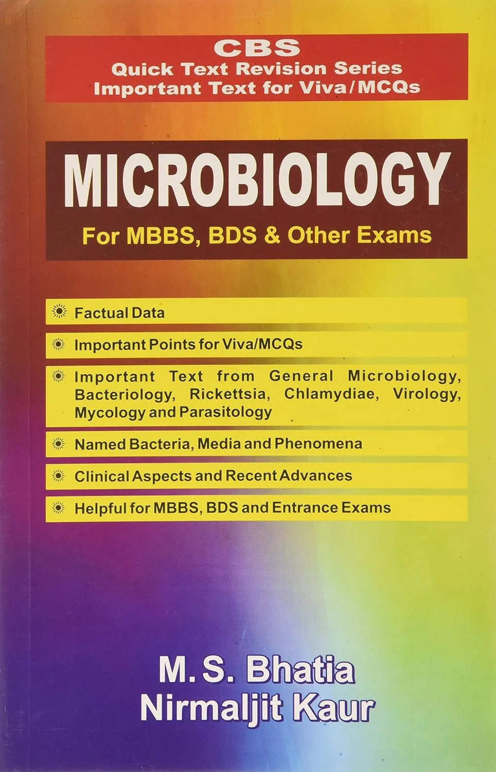 CBS Quick Text Revision Series Important Text for Viva / MCQs Microbiology for MBBS | BDS and Other Exams | Paperback
